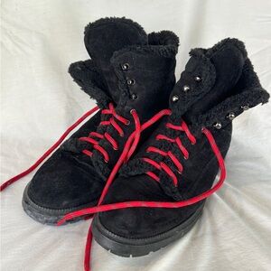 Aquatalia Faux Shearling Lines Boots